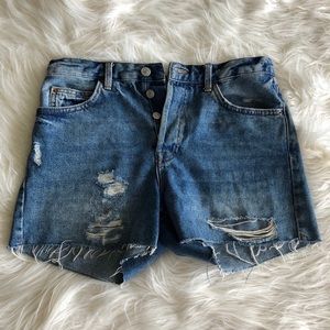 TopShop Moto Ashley Denim Shorts Size 10.